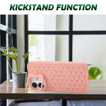 For iPhone 16 Plus Case Compatible with MagSafe Kickstand Heat Dissipation TPU Phone Cover