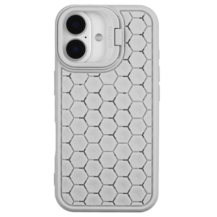 For iPhone 16 Plus Case Compatible with MagSafe Kickstand Heat Dissipation TPU Phone Cover - Grey