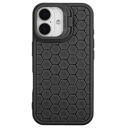 For iPhone 16 Plus Case Compatible with MagSafe Kickstand Heat Dissipation TPU Phone Cover - Black