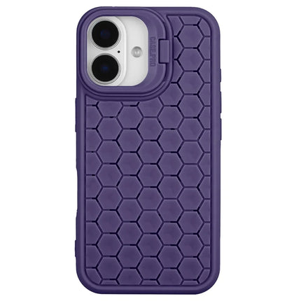 For iPhone 16 Plus Case Compatible with MagSafe Kickstand Heat Dissipation TPU Phone Cover - Purple