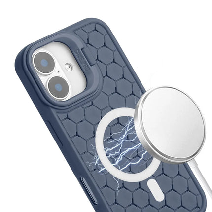 For iPhone 16 Plus Case Compatible with MagSafe Kickstand Heat Dissipation TPU Phone Cover