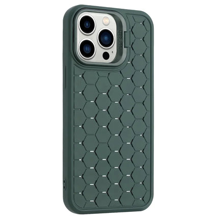 For iPhone 16 Pro Max Case Compatible with MagSafe Kickstand Heat Dissipation TPU Phone Cover - Army Green