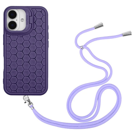 For iPhone 16 Plus Case Compatible with MagSafe Kickstand Heat Dissipation TPU Phone Cover with Lanyard
