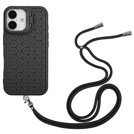 For iPhone 16 Plus Case Compatible with MagSafe Kickstand Heat Dissipation TPU Phone Cover with Lanyard
