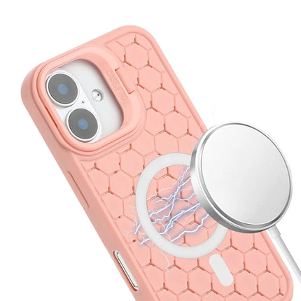 For iPhone 16 Plus Case Compatible with MagSafe Kickstand Heat Dissipation TPU Phone Cover with Lanyard