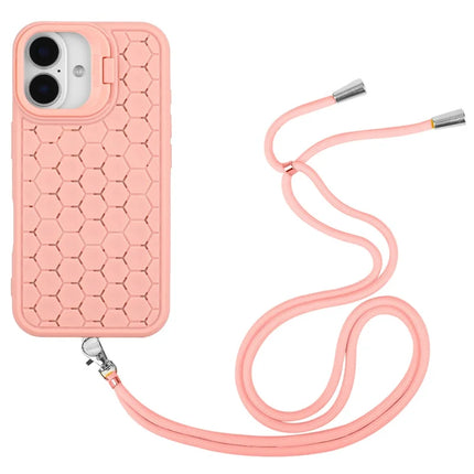 For iPhone 16 Plus Case Compatible with MagSafe Kickstand Heat Dissipation TPU Phone Cover with Lanyard