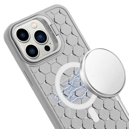 For iPhone 16 Pro Max Case Compatible with MagSafe Kickstand Heat Dissipation TPU Phone Cover with Lanyard