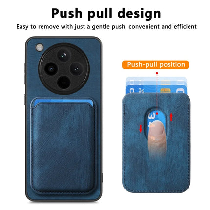 For Oppo Find X8 Pro 5G Case Retro Leather+TPU Phone Cover with Detachable Card Slot