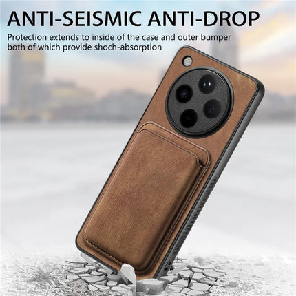 For Oppo Find X8 Pro 5G Case Retro Leather+TPU Phone Cover with Detachable Card Slot