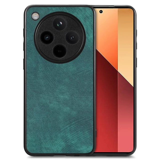 For Oppo Find X8 Pro 5G Case Retro Leather + TPU Shockproof Protective Phone Cover - Green