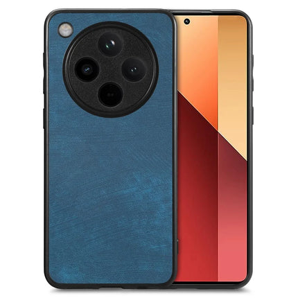 For Oppo Find X8 Pro 5G Case Retro Leather + TPU Shockproof Protective Phone Cover - Blue