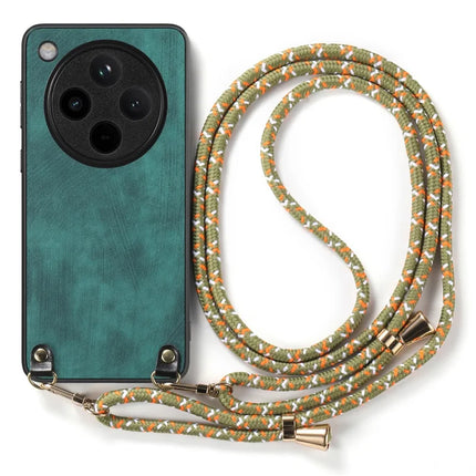 For Oppo Find X8 Pro 5G Case Retro Texture Leather Coated PC+TPU Phone Cover with Hanging Rope