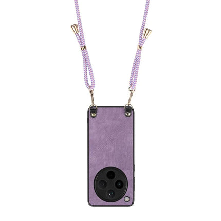For Oppo Find X8 Pro 5G Case Retro Texture Leather Coated PC+TPU Phone Cover with Hanging Rope