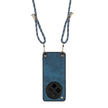 For Oppo Find X8 Pro 5G Case Retro Texture Leather Coated PC+TPU Phone Cover with Hanging Rope
