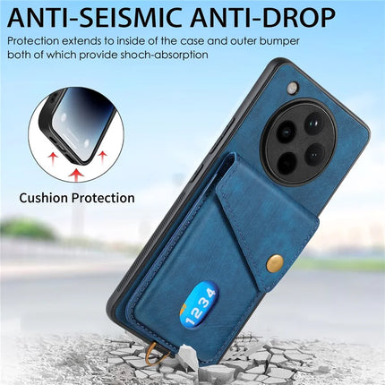 For Oppo Find X8 Pro 5G Case Leather+TPU Back Cover with Card Slot Kickstand