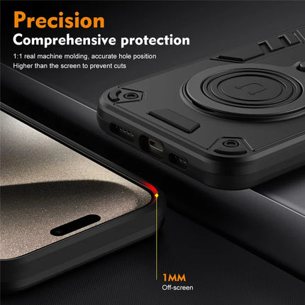 For Motorola Edge 50 5G Case Rotatable Kickstand PC+TPU Drop Protection Phone Cover