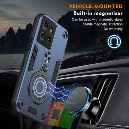 For Motorola Edge 50 5G Case Rotatable Kickstand PC+TPU Drop Protection Phone Cover