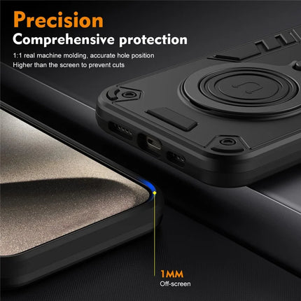For Motorola Moto G55 5G Case Rotatable Kickstand PC+TPU Drop Protection Phone Cover