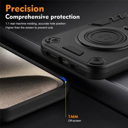 For Motorola Moto G85 5G / S50 Neo 5G Case Rotatable Kickstand PC+TPU Drop Protection Phone Cover