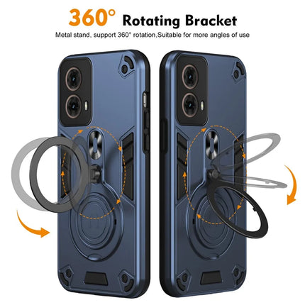 For Motorola Moto G85 5G / S50 Neo 5G Case Rotatable Kickstand PC+TPU Drop Protection Phone Cover