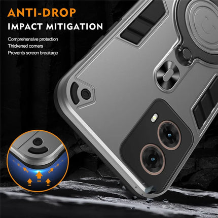 For Motorola Moto G85 5G / S50 Neo 5G Case Rotatable Kickstand PC+TPU Drop Protection Phone Cover