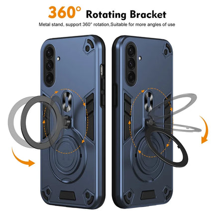 For Samsung Galaxy A36 5G Case Rotatable Kickstand PC+TPU Drop Protection Phone Cover