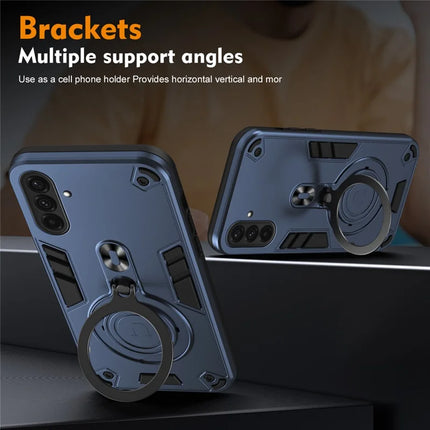 For Samsung Galaxy A36 5G Case Rotatable Kickstand PC+TPU Drop Protection Phone Cover