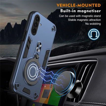 For Samsung Galaxy A36 5G Case Rotatable Kickstand PC+TPU Drop Protection Phone Cover