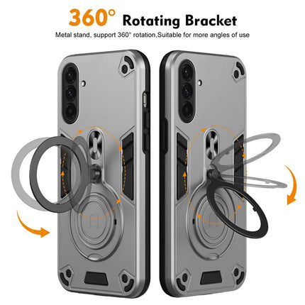 For Samsung Galaxy A36 5G Case Rotatable Kickstand PC+TPU Drop Protection Phone Cover