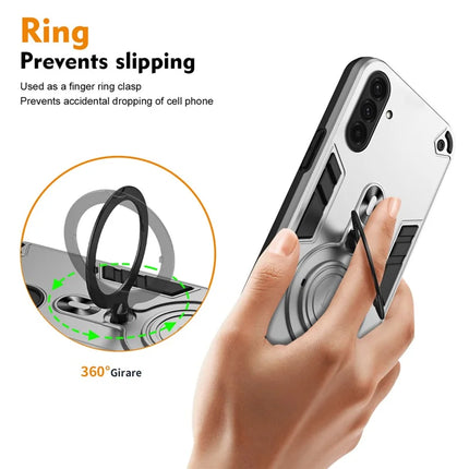 For Samsung Galaxy A36 5G Case Rotatable Kickstand PC+TPU Drop Protection Phone Cover