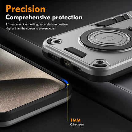 For Samsung Galaxy A36 5G Case Rotatable Kickstand PC+TPU Drop Protection Phone Cover