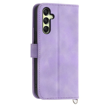 For Samsung Galaxy A26 5G Case Flower Pattern PU Leather Wallet Phone Cover with Strap