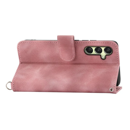 For Samsung Galaxy A26 5G Case Flower Pattern PU Leather Wallet Phone Cover with Strap