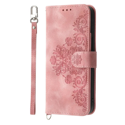 For Samsung Galaxy A26 5G Case Flower Pattern PU Leather Wallet Phone Cover with Strap