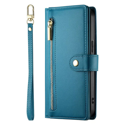 DF-011 For Samsung Galaxy A26 5G Case Zipper Pocket Wallet Leather Phone Cover with Straps