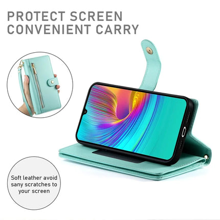 DF-011 For Samsung Galaxy A26 5G Case Zipper Pocket Wallet Leather Phone Cover with Straps
