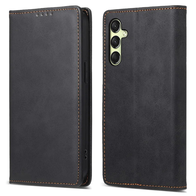 DF-05 For Samsung Galaxy A26 5G Wallet Case RFID Blocking PU Leather Phone Cover - Black