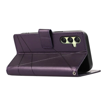 DF-06 For Samsung Galaxy A26 5G Phone Case Line Imprint Leather Wallet Cover