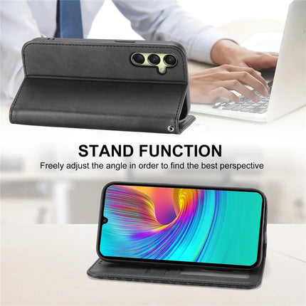 For Samsung Galaxy A36 5G Case Calf Texture PU Leather Phone Cover with Wallet