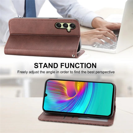 For Samsung Galaxy A36 5G Case Calf Texture PU Leather Phone Cover with Wallet