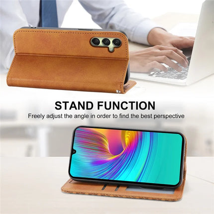 For Samsung Galaxy A36 5G Case Calf Texture PU Leather Phone Cover with Wallet