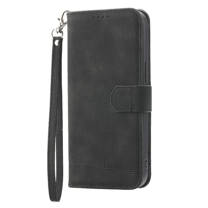 DIERFENG DF-03 For Samsung Galaxy A36 5G Leather Case Lines Imprint Wallet Phone Cover