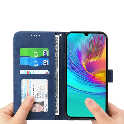 DIERFENG DF-03 For Samsung Galaxy A36 5G Leather Case Lines Imprint Wallet Phone Cover