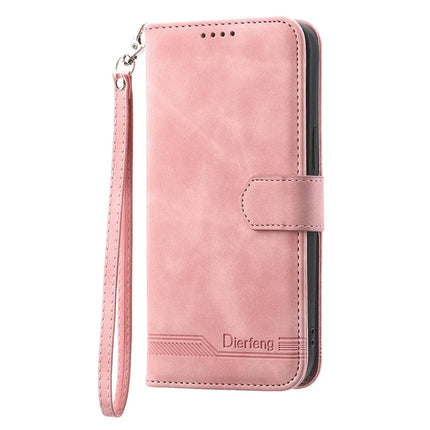 DIERFENG DF-03 For Samsung Galaxy A36 5G Leather Case Lines Imprint Wallet Phone Cover