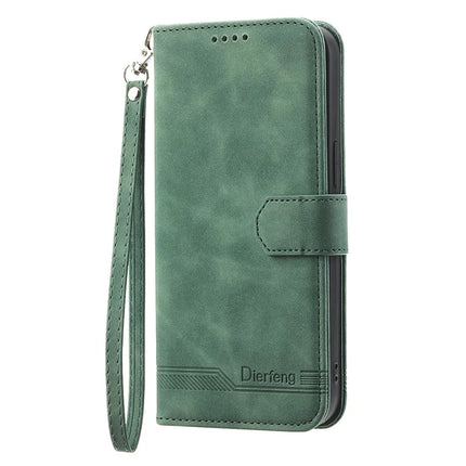 DIERFENG DF-03 For Samsung Galaxy A36 5G Leather Case Lines Imprint Wallet Phone Cover