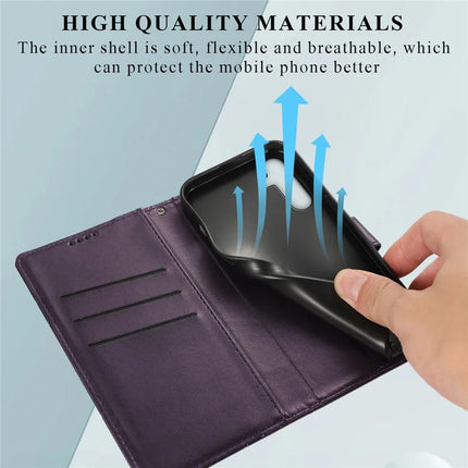 DF-06 For Samsung Galaxy A36 5G Phone Case Line Imprint Leather Wallet Cover