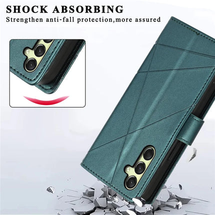 DF-06 For Samsung Galaxy A36 5G Phone Case Line Imprint Leather Wallet Cover