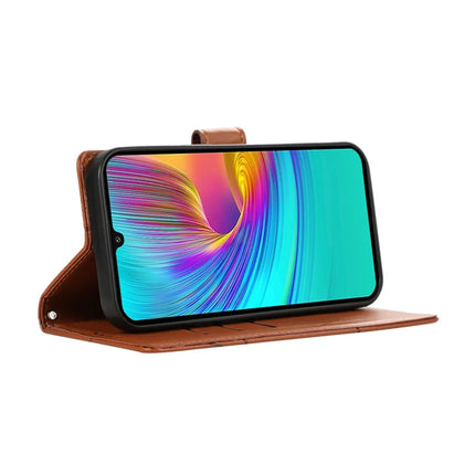 DF-06 For Samsung Galaxy A36 5G Phone Case Line Imprint Leather Wallet Cover