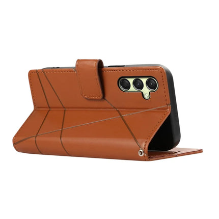 DF-06 For Samsung Galaxy A36 5G Phone Case Line Imprint Leather Wallet Cover