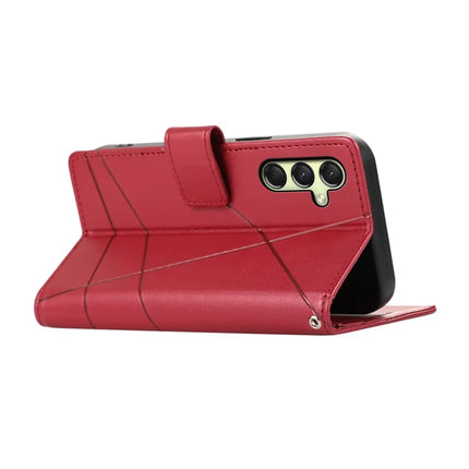 DF-06 For Samsung Galaxy A36 5G Phone Case Line Imprint Leather Wallet Cover